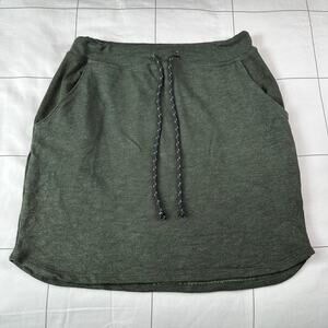 Sundry Skirt Womens Small Green Drawstring Lounge Casual Stretch Knit Modest